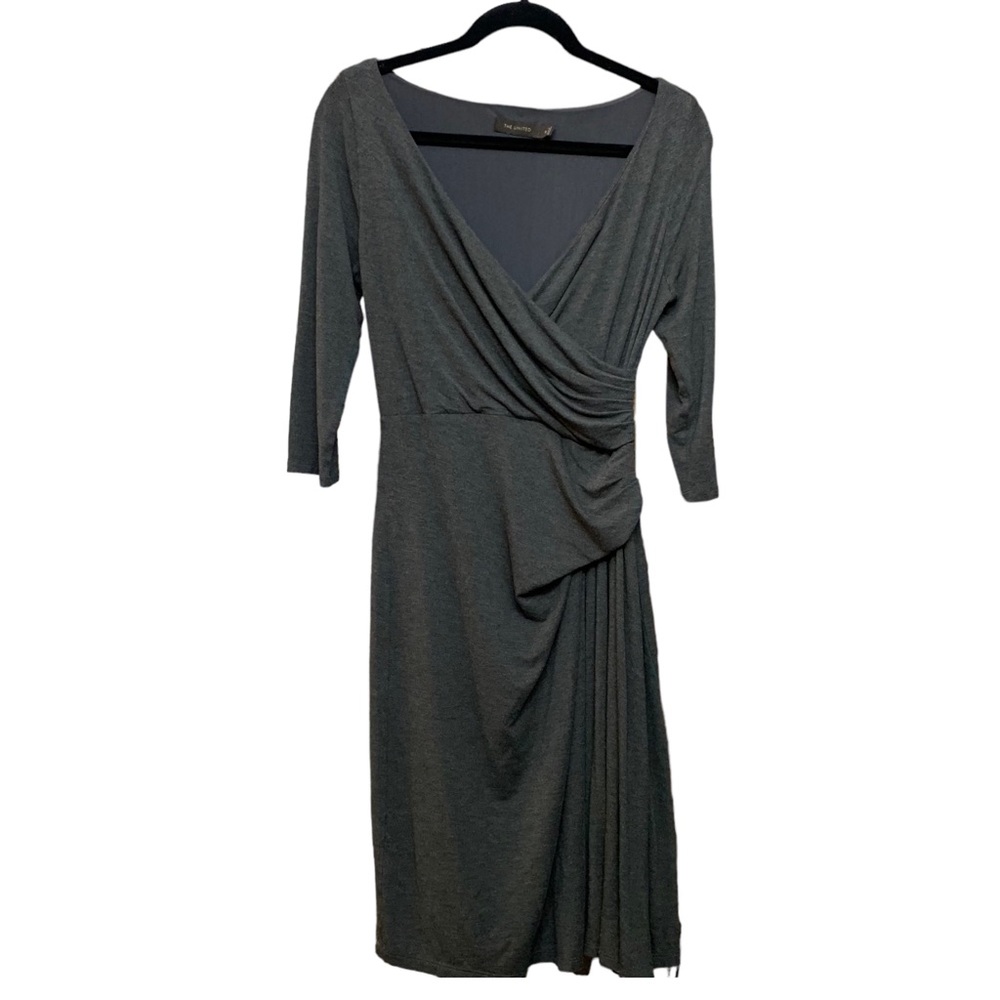 The limited faux wrap jersey dress